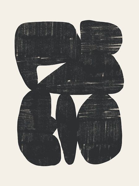 Bold Shapes NO.1 Black by Bohomadic Studio