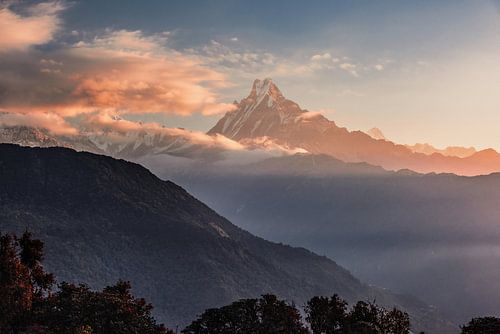 zonsopgang bij fishtail mountain