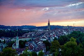 Sonnenuntergang in Bern, Schweiz von Denise Hendrikx