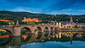 Alte Brücke und Schloss in Heidelberg, Deutschland