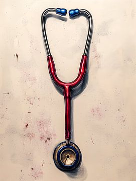 Red Stethoscope by Luc de Zeeuw