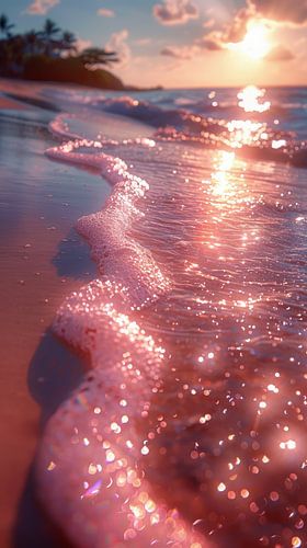 Roze Gloed over de Golven