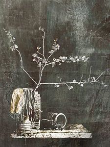 Stilleben mit Blumen. Grafik. Blüte.