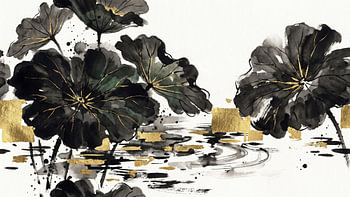 Lotus tranquille doré