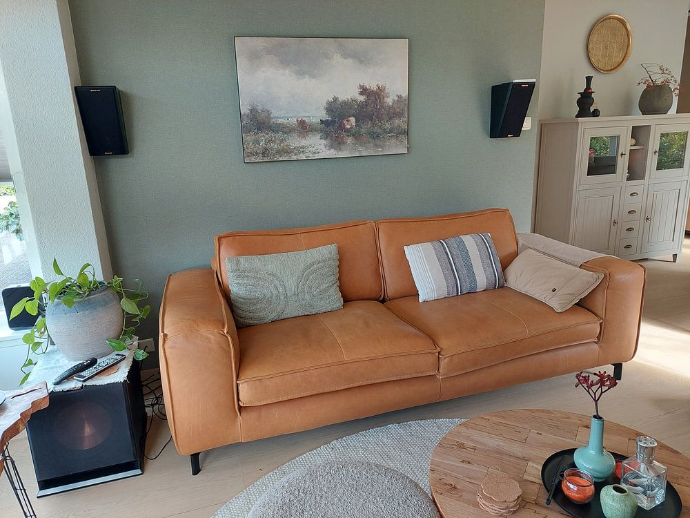 Three cows at a pond, Willem Roelofs 