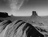Monument Valley zwart wit van Mirakels Kiekje thumbnail