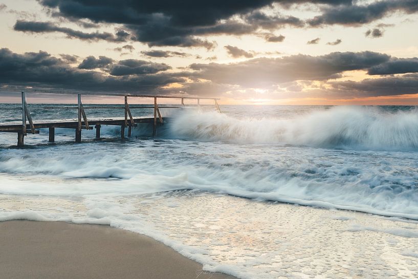 zonsondergang ontmoet Balticsea van Fabian Elsing