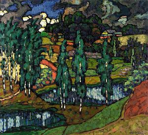 Konrad Mägi - Landschaft aus Võru (1916-1917)