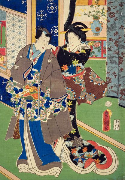 Kunisada, Ein Kampf um zwölf Uhr, 1859 von Atelier Liesjes