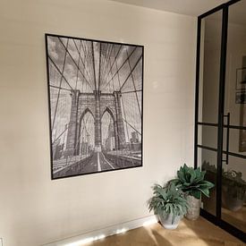 Customer photo: New York, Brooklyn Bridge by C. Wold, on canvas