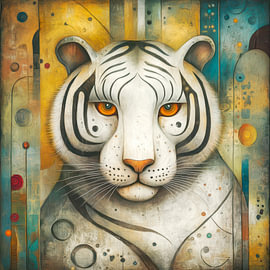 Tigre aux yeux orange sur Jutta Maria Pusl