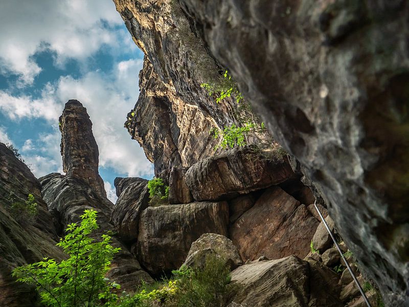 Bielatal, Saksisch Zwitserland - Rockwereld bij de Herculeszuilen van Pixelwerk