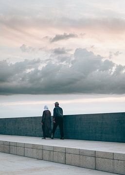 Couple sur les quais d'Anvers sur Matthijs Van Mierlo