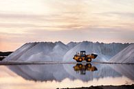 Tracteur orange aux lacs salés de la Costa Balena Espagne par Marianne van der Zee Aperçu