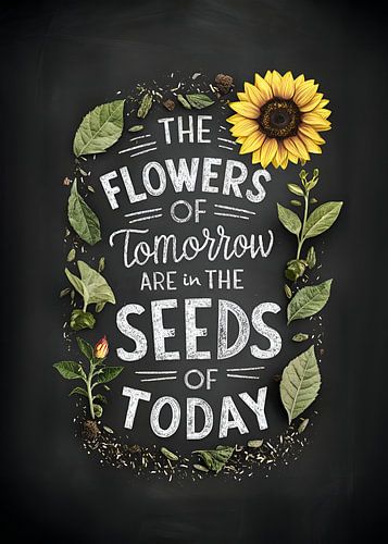 The flowers of tomorrow are in the seeds of today