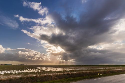 Dramatische lucht Texel