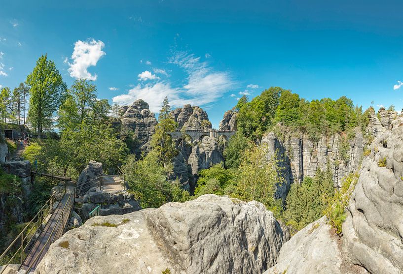 Basteibrücke, National Park Saxon Switzerland, Lohmen, Saxony, Germany, by Rene van der Meer