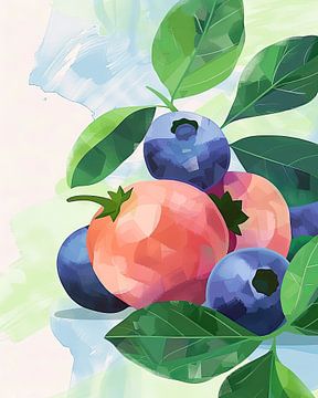 Fruity symphony of blueberries by Vlindertuin Art