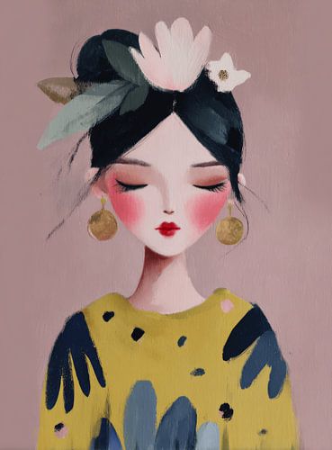 Porträt in Pastellfarben