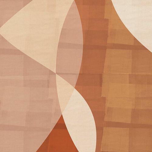 Eenvoudige aardetinten op canvas