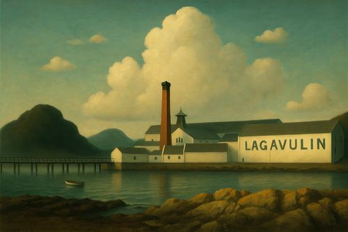 Lagavulin distilleerderij aan het water
