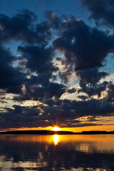Sun and clouds over the lake by Anja B. Schäfer