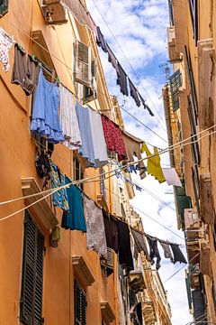 Laundry lines between the alleys