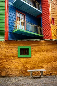 Kleurrijk huis in La Boca, Buenos Aires van Esther esbes - kleurrijke reisfotografie
