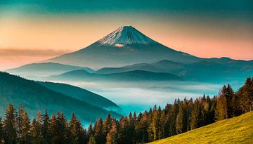 Berge mit Wolken von Mustafa Kurnaz