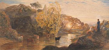 Samuel Palmer~Tintern Abbey bij Sunset