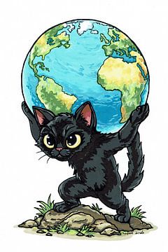 Atlas Katze von und für die Welt von Aafke's Art