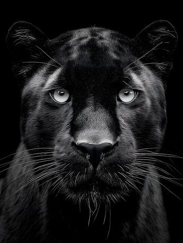 Zwarte panter - Intense look in monochrome elegantie