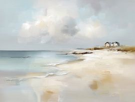 Strand Landschaft – Modernes Küsten Design in Pastell von Wolkenlos