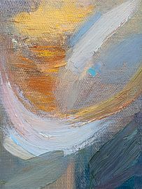 Modern Abstract serie: Olieverf op structuren - 6 van Studio Pieternel