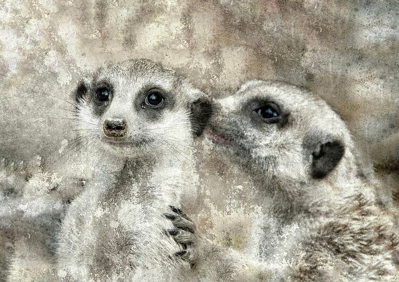 Meerkat couple by Gitta Reiszner