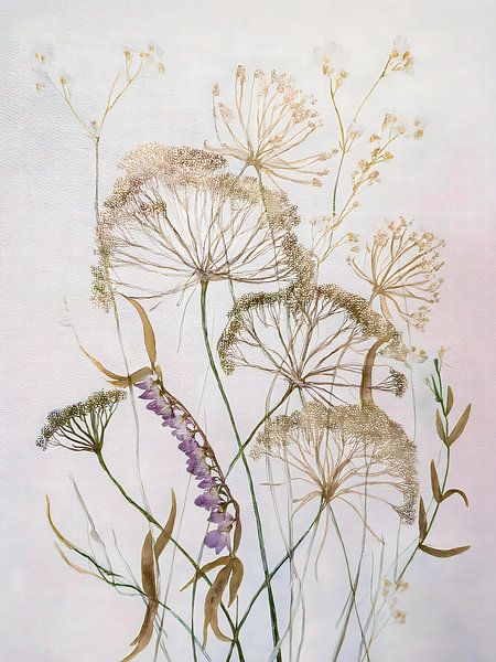 Serene Japandi still life: Dried-out grasses. Series: ZEN Art by Studio Pieternel