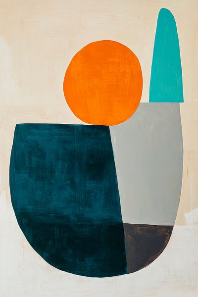 Colour play of silence - Abstract by Poster Art Shop