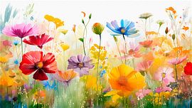 Sommerblumen am Straßenrand von Studio Pieternel