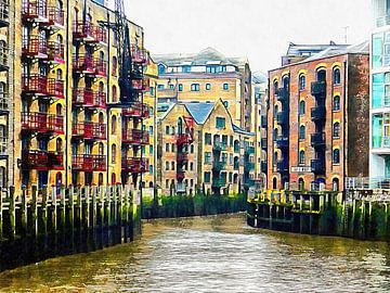 St Saviour's Dock London by Dorothy Berry-Lound