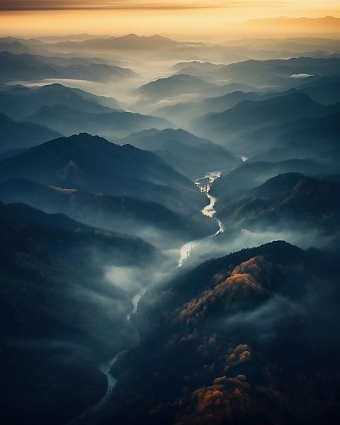 Herbst in den Bergen von fernlichtsicht