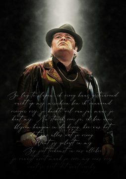 Andre Hazes portrait with lyrics She believes in me