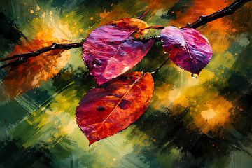 Herbstfarben des Johannisbeerbaums