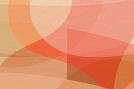 Abstrakte Formen in warmen, bunten Pastelltönen von Dina Dankers