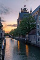 Sunset next to the Grote Kerk in Dordrecht