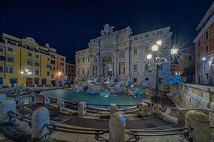 Trevi Fountain in Rome at night by Dennis Donders