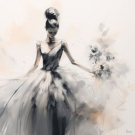Ballerina in neutrale kleuren van Lauri Creates