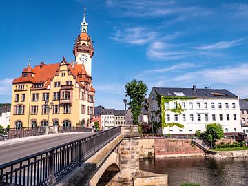 Blick auf das Rathaus von Waldheim in Sachsen von Animaflora PicsStock
