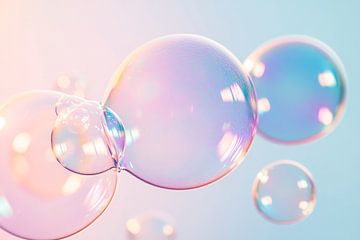 Soap bubbles in soft colours by Poster Art Shop
