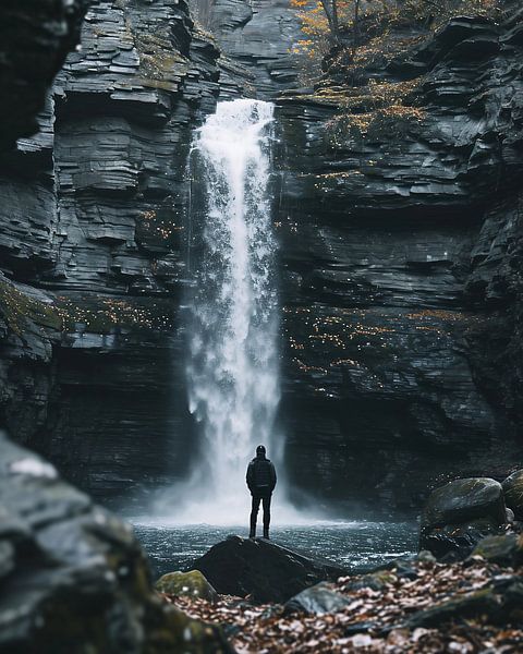 Herfst in IJsland van fernlichtsicht