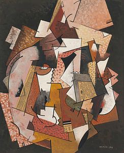 Komposition mit Zeitungspapier (1918) von Georges Valmier